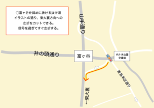 富ヶ谷を斜めに抜ける抜け道